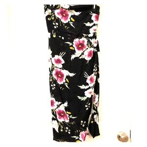 Express Floral high slit tube dress
